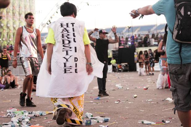 Fans enjoy Headhunterz set at the Electric Daisy Carnival Festival, EDC, at the Las Vegas Motor Speedway, Sunday morning, June 23, 2013.