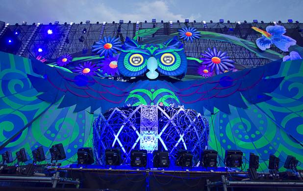 Mark Knight performs on the kinetic FIELD stage during the third day of the Electric Daisy Carnival at the Las Vegas Motor Speedway Sunday, June 23, 2013.