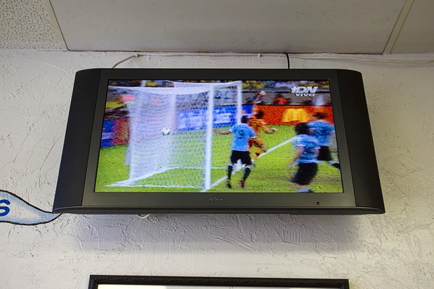 A soccer game plays on a television at the El Birotazo Mexican restaurant, 4262 E. Charleston Blvd., Wednesday, June 26, 2013. The restaurant owners are huge fans of the Chivas soccer team. Chivas (Guadalajara) and Club America (Mexico City), two of the most popular soccer teams in Mexico, play each other at Sam Boyd Stadium on Wednesday, July 3.