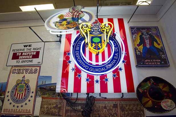 A view at the El Birotazo Mexican restaurant, 4262 E. Charleston Blvd., Wednesday, June 26, 2013. The restaurant owners are huge fans of the Chivas soccer team. Chivas (Guadalajara) and Club America (Mexico City), two of the most popular soccer teams in Mexico, play each other at Sam Boyd Stadium on Wednesday, July 3.
