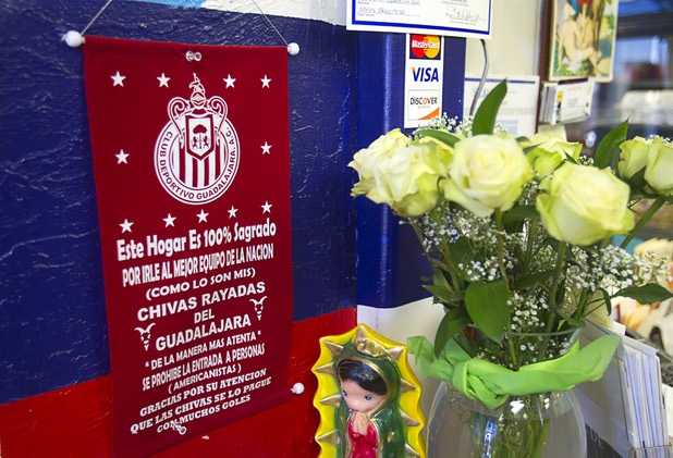 A view at the El Birotazo Mexican restaurant, 4262 E. Charleston Blvd., Wednesday, June 26, 2013. The restaurant owners are huge fans of the Chivas soccer team. Chivas (Guadalajara) and Club America (Mexico City), two of the most popular soccer teams in Mexico, play each other at Sam Boyd Stadium on Wednesday, July 3.