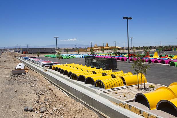 A view of the stalled Cowabunga Bay water park on Galleria Road in Henderson Thursday, June 27, 2013.