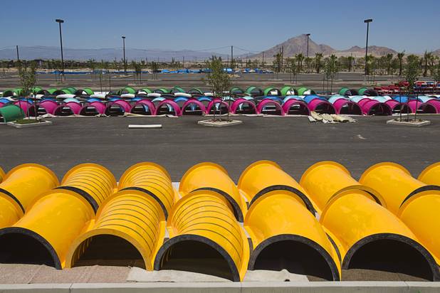 A view of the stalled Cowabunga Bay water park on Galleria Road in Henderson Thursday, June 27, 2013.