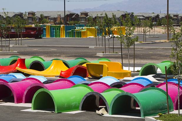 A view of the stalled Cowabunga Bay water park on Galleria Road in Henderson Thursday, June 27, 2013.
