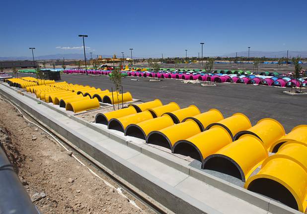 A view of the stalled Cowabunga Bay water park on Galleria Road in Henderson Thursday, June 27, 2013.