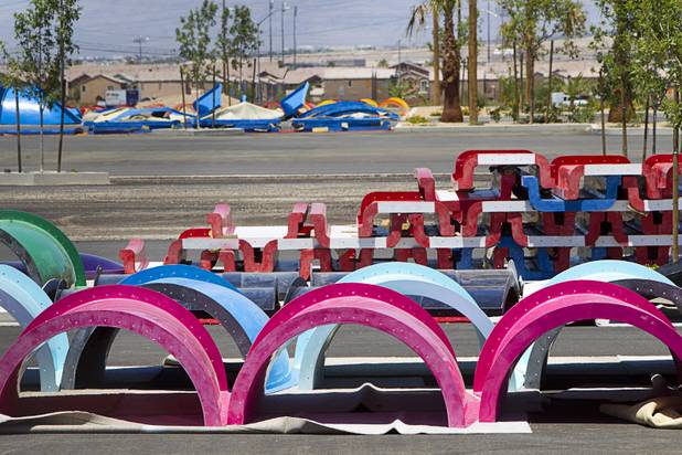 A view of the stalled Cowabunga Bay water park on Galleria Road in Henderson Thursday, June 27, 2013.