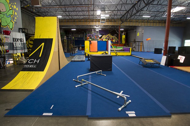 An inside view of the Hardkore Parkour (HKPK) gym, 3680 N. 5th St., Thursday, June 27, 2013.