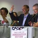 Reid and Gutierrez Lead Immigration Rally At Culinary Union