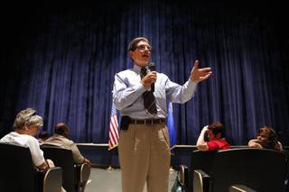 U.S. Rep. Joe Heck, R-Nev. speaks during a Town Hall at Windmill Library in Las Vegas on Tuesday, July 2, 2013.