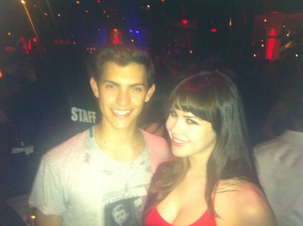 Nick Hissom and Claire Sinclair at Hissom's 21st birthday party at Tryst in the Wynn on Thursday, July 4, 2013.
