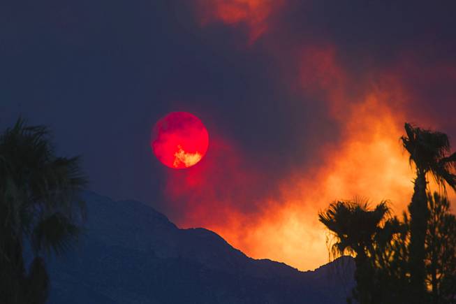 Wildfire Smoke Makes For Fiery Sunset
