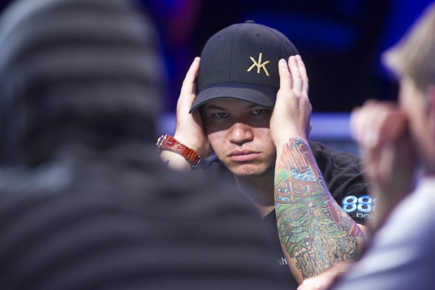 Jay Farber of Las Vegas during the seventh day of the World Series of Poker $10,000 buy-in no-limit Texas Hold 'Em at the Rio Monday, July 15, 2013.