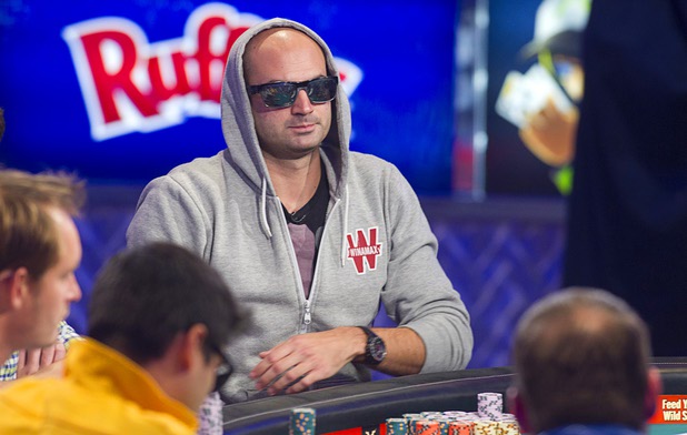 Sylvain Loosli of France competes during the seventh day of the World Series of Poker $10,000 buy-in no-limit Texas Hold 'Em at the Rio Monday, July 15, 2013.