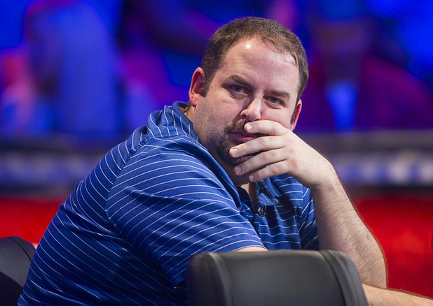 Rep Porter of Woodinville, Wash. competes during the seventh day of the World Series of Poker $10,000 buy-in no-limit Texas Hold 'Em at the Rio Monday, July 15, 2013.