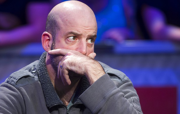 Amir Lehavot of  Israel competes in the World Series of Poker $10,000 buy-in no-limit Texas Hold 'Em at the Rio Monday, July 15, 2013.