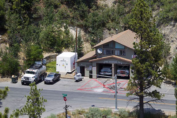 A fire station is shown on Mount Charleston Thursday, July 18, 2013. The mountain is expected to reopen to the public on Friday.