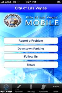 The city of Las Vegas's smartphone app