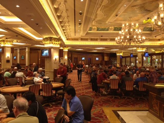 Venetian poker room buzzing with activity at 1:15 pm Monday, July 22, 2013.