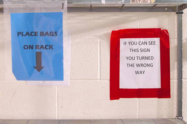 A mugshot area is shown during a tour of the Clark County Detention Center Tuesday, July 23, 2013.