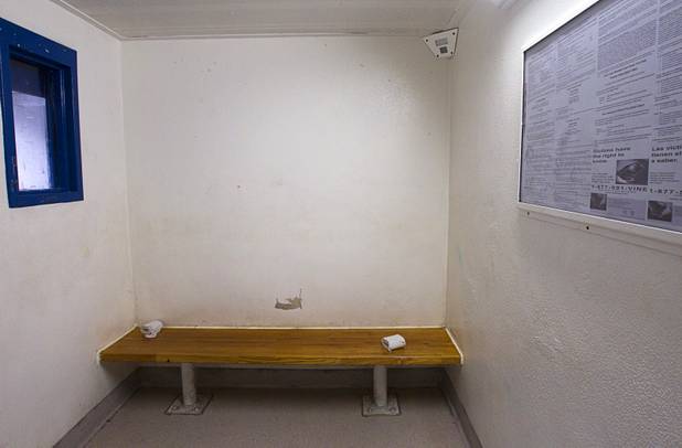 A detox cell for females is shown during a tour of the Clark County Detention Center Tuesday, July 23, 2013.