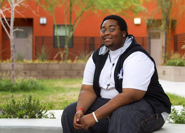 Sean Adams poses at Crossings at St. Jude's, a supportive housing program for homeless 18 to 25-year-olds, Tuesday, July 23, 2013. Adams works as a warehouse manager at St. Jude's Ranch in Boulder City.