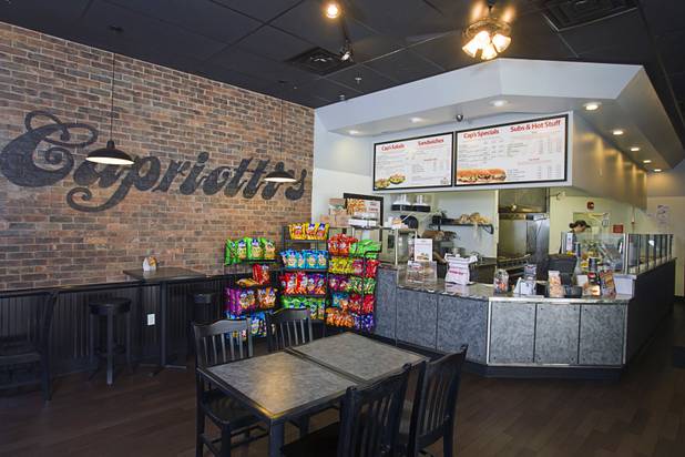 The dining area is shown at the Capriotti's sandwich shop, 90 S. Stephanie St., in Henderson Wednesday, July 24, 2013.