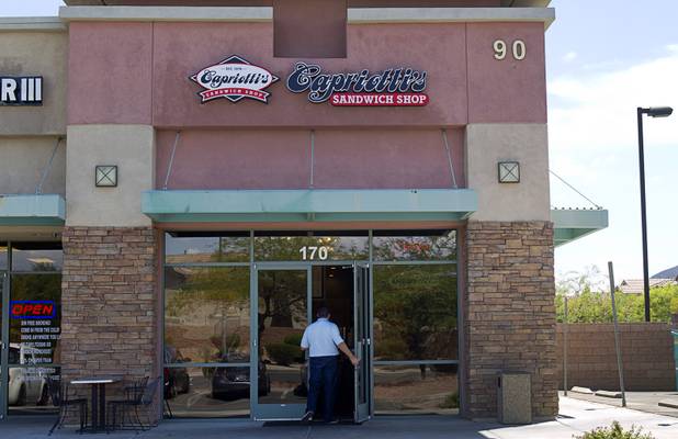 A man enters the Capriotti's sandwich shop, 90 S. Stephanie St., in Henderson Wednesday, July 24, 2013.