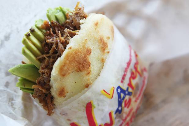 A sandwich at Viva Las Arepas Wednesday, July 24, 2013. 