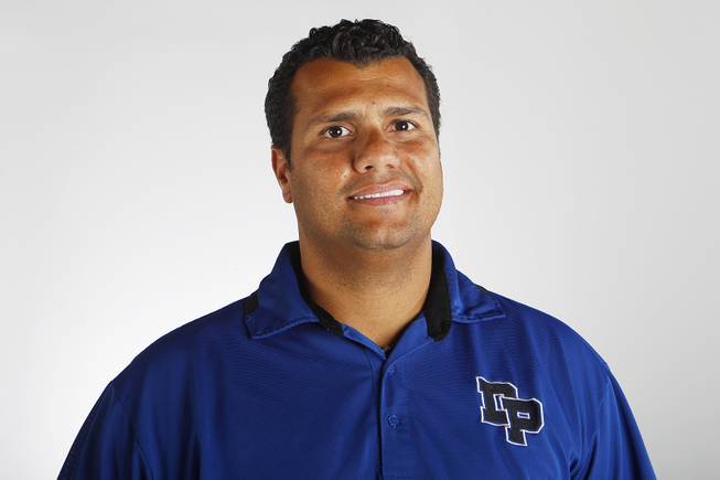 Desert Pines High School football coach Tico Rodriguez