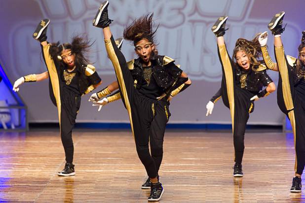 "Shinyy-T" of Japan competes in the junior division during the World Hip Hop Championships at the Orleans Arena Sunday, Aug. 11, 2013. Teams from 43 countries competed in the event.