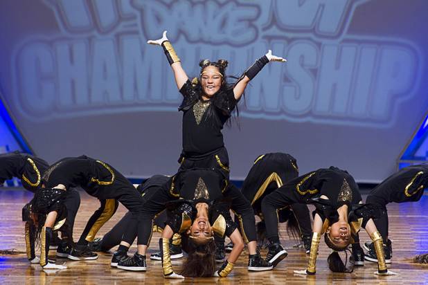 "Shinyy-T" of Japan competes in the junior division during the World Hip Hop Championships at the Orleans Arena Sunday, Aug. 11, 2013. Teams from 43 countries competed in the event.