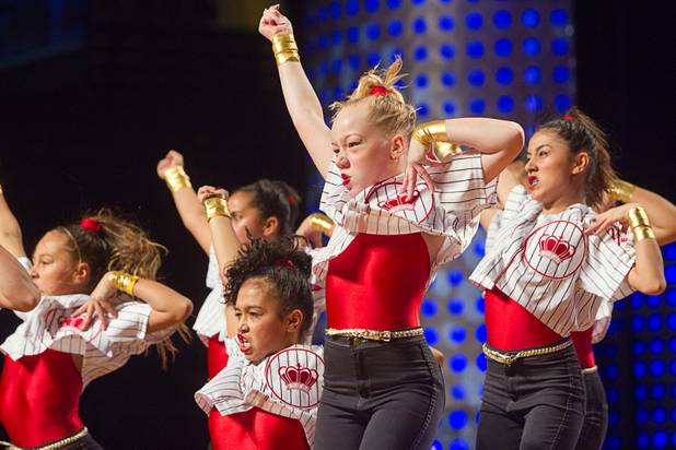 "Bubblegum" of New Zealand competes in the junior division during the World Hip Hop Championships at the Orleans Arena Sunday, Aug. 11, 2013. Bubblegum took second place in the junior division. Teams from 43 countries competed in the event.