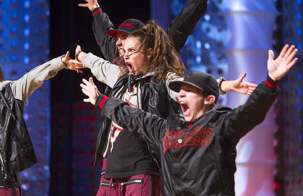 "I-Rock" of Canada competes in the varsity division during the World Hip Hop Championships at the Orleans Arena Sunday, Aug. 11, 2013. Teams from 43 countries competed in the event.