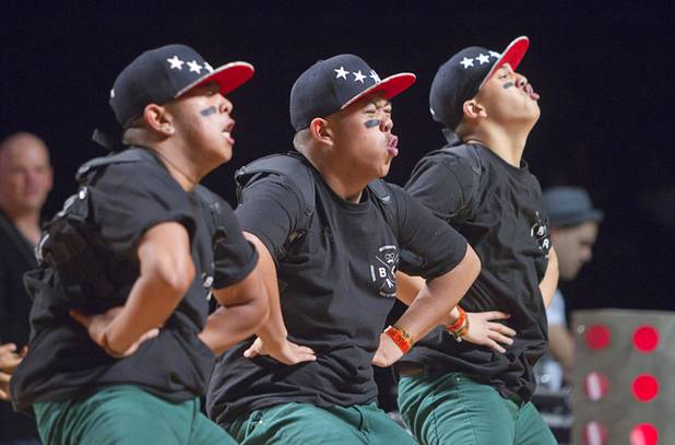 "Brotherhood" of Canada competes in the varsity division during the World Hip Hop Championships at the Orleans Arena Sunday, Aug. 11, 2013. The team took first place in the division. Teams from 43 countries competed in the event.