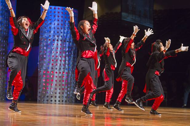 "Sol-T-Shine" of Japan competes in the varsity division during the World Hip Hop Championships at the Orleans Arena Sunday, Aug. 11, 2013. The team finished in second place in their division.Teams from 43 countries competed in the event.