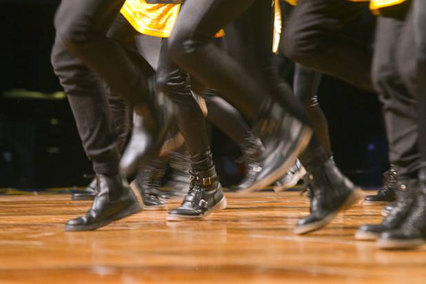 "The Royal Family" of New Zealand competes in the MegaCrew division during the World Hip Hop Championships at the Orleans Arena Sunday, Aug. 11, 2013. Teams from 43 countries competed in the event.