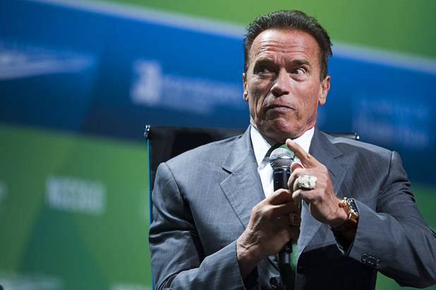 Actor and former California Governor Arnold Schwarzenegger speaks during the National Clean Energy Summit 6.0 at the Mandalay Bay Tuesday, Aug. 13, 2013.