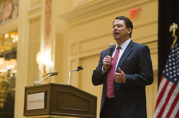 Clark County School District Superintendent Pat Skorkowsky during a Clark County School District orientation session for new teachers at the Venetian Thursday, Aug. 15, 2013. Over 1,700 teachers took part in the orientation.