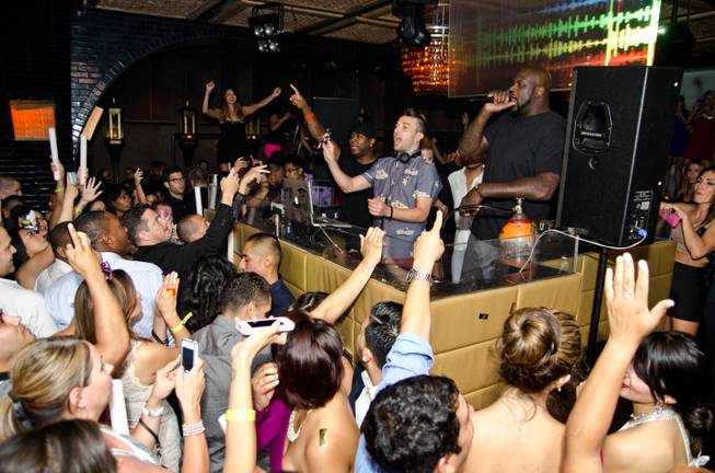 Shaquille O'Neal hosts at Lavo in Palazzo on Friday, Aug. ...