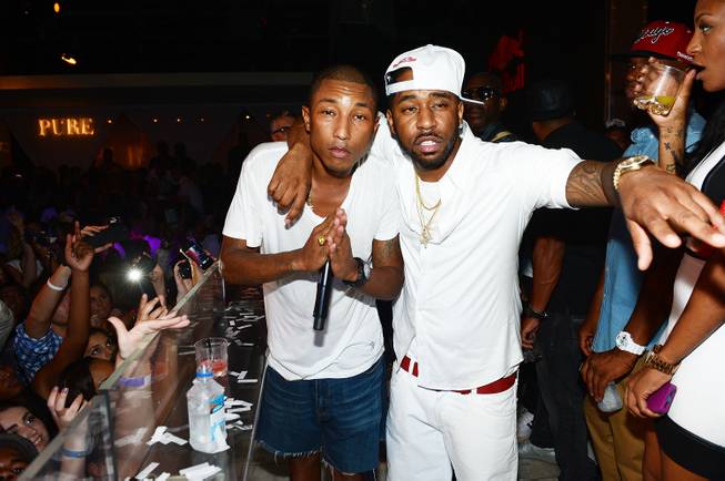 Pharrell Williams and Rocko at Pure in Caesars Palace on ...