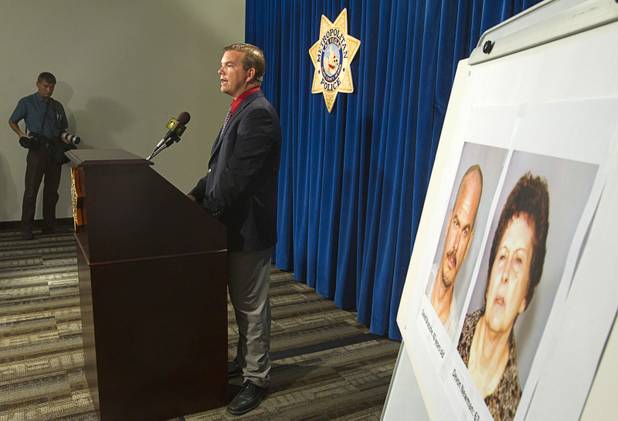 Metro Lt. James Seebock of the Counter Terrorism Section speaks during a news conference at Metro Police headquarters Thursday, Aug. 22, 2013. Seebock answered questions regarding the arrests of David Brutsche and Devon Newman who are accused of conspiring to kidnap and murder a local police officer.