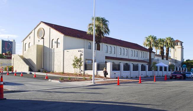 An exterior view of the 9th Bridge School in downtown Las Vegas Tuesday, Aug. 27, 2013. The private school/early childhood learning center, part of the Downtown Project, opened August 26 with infants through kindergarten students and will gradually add grades.