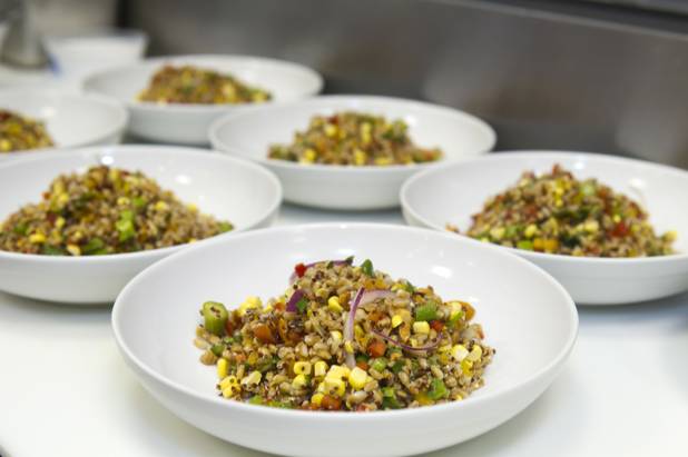 Over the Rainbow salads are prepared in the kitchen of the new Echo & Rig Butcher and Steakhouse, 440 S. Rampart Blvd., at Tivoli Village on Tuesday, Aug. 27, 2013.