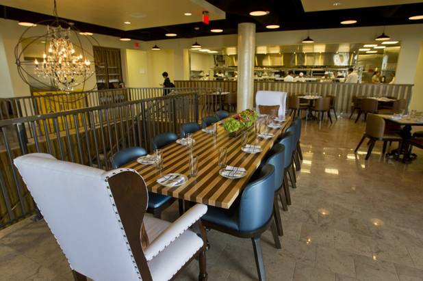 A view of the dining area at the new Echo & Rig Butcher and Steakhouse, 440 S. Rampart Blvd., at Tivoli Village on Tuesday, Aug. 27, 2013.