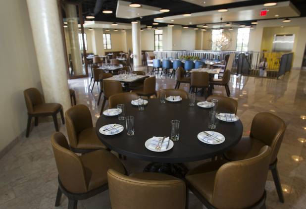 A view of the dining area at the new Echo & Rig Butcher and Steakhouse, 440 S. Rampart Blvd., at Tivoli Village on Tuesday, Aug. 27, 2013.