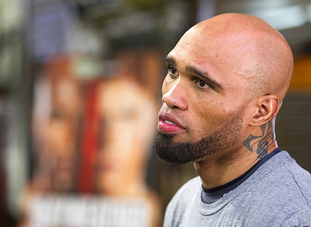 IBF 154-pound champion Ishe Smith is shown after a workout at the Mayweather Boxing Club Wednesday, August 28, 2013. Smith will defend his title against Carlos Molina of Mexico at the MGM Grand Garden Arena on September 14.