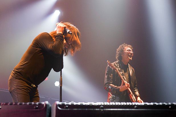 Black Sabbath's Ozzy Osbourne and guitarist Tony Iommi perform at MGM Grand Garden Arena on Sunday, Sept. 1, 2013.