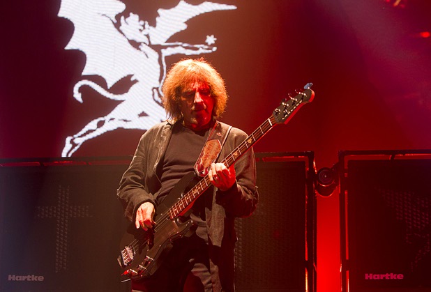 Black Sabbath's Geezer Butler performs at MGM Grand Garden Arena on Sunday, Sept. 1, 2013.