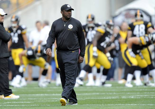 Pittsburgh Steelers head coach Mike Tomlin before an NFL preseason football game against the New York Giants on Saturday, Aug. 10, 2013, in Pittsburgh. New York won 18-13.(AP Photo/)