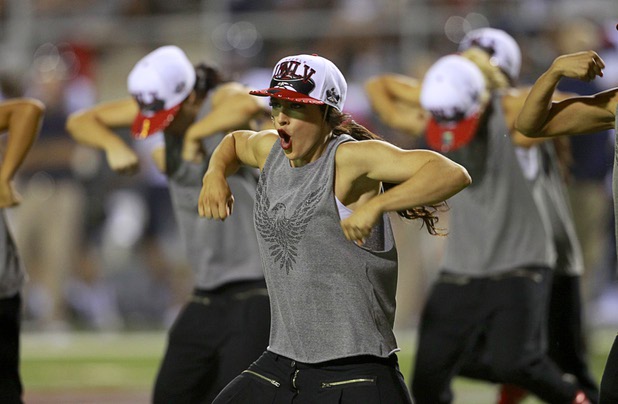 Rebel Girls perform during UNLV's home opener against the University of Arizona at Sam Boyd Stadium Saturday, Sept. 7, 2013.
